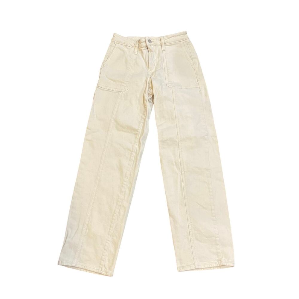 Old Navy White O.G. Lose Fit Denim Straight Jeans SZ 0 Streetwear Classic Y2K